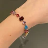 Pequeño libro rojo big bang pulsera mujer arco iris streamer rebosante de cristal dulce pulsera con cristal swaro details Picture